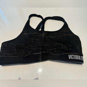Black/lace Pre-loved Victoria Sport Bra.